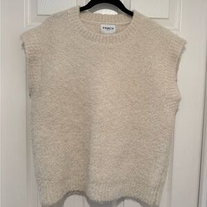 FRNCH Paris Women's Cream Sweater Vest -- size M